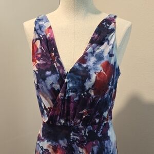 Elegant Multicolor Sleeveless Dress SZ XS
